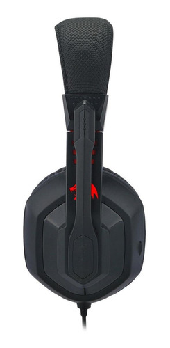 Imagen 2 de 4 de Audífonos gamer Redragon Ares negro y rojo