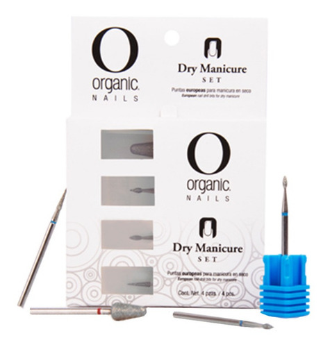 Imagen 1 de 9 de Set 4 Puntas Manicura Y Pedicura Diamante By Organic Nails