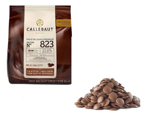 Chocolate Belga Callebaut Ao Leite 33,6% 823 400g Pacote
