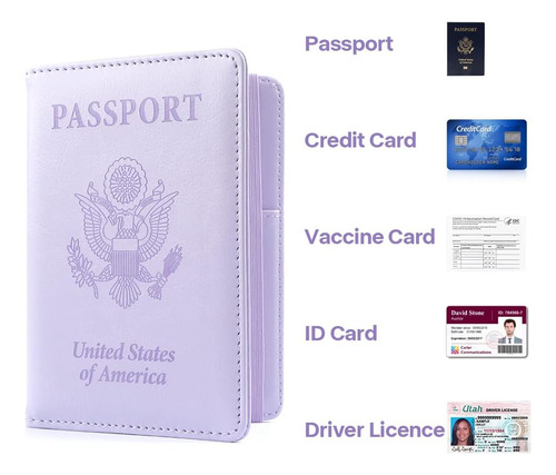 Estuche Para Pasaporte Funactu Violeta