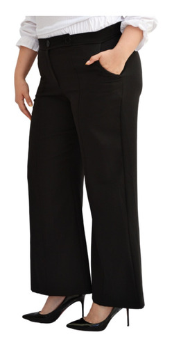 Pantalón Formal Con Corte Ancho En Talla Extra Modelo #5074