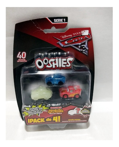 Cars Ooshies Blister X 4 Autos - Disney Pixar - Tapimovil 