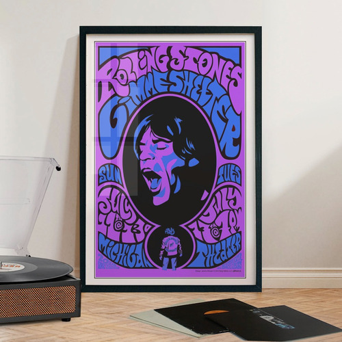 Cuadro 60x40 Rock - Rolling Stones - Poster Concert Vintage