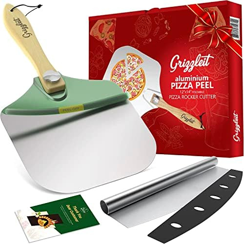 Juego De Pala Pizza De Aluminio Grizzleit De 14 X 12 Pu...