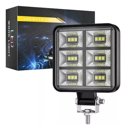 X2 Luces Foco Neblinero Led 54w 4x4 Auto Camion Cuadrado