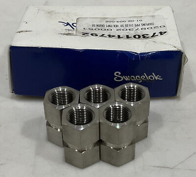 Swagelok Ss-6-hcg Hex Coupling Lot Of 5 373 Ddh
