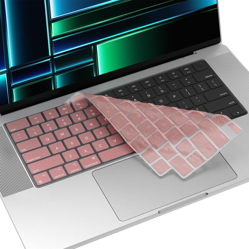 Funda Teclado Macbook Ultra Fina Alta Calidad Oro Rosa