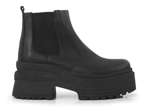 Bota De Mujer Fiori Londres Plataforma Botineta Cuero Vacuno