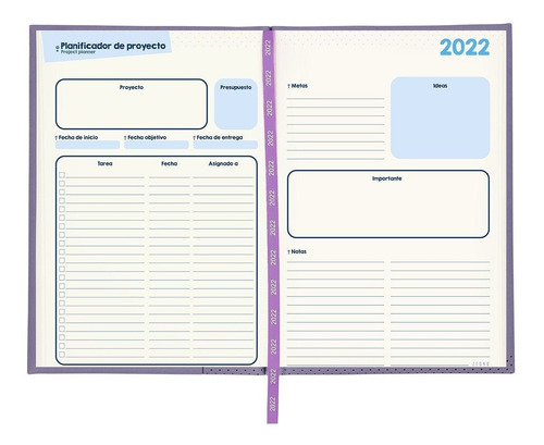 Imagen 4 de 6 de Agenda Diaria Terra 2022 Curpiel Colores Originales Elegante