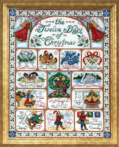 Works Crafts Days Of Christmas - Kit De Punto De Cruz, 14 X 