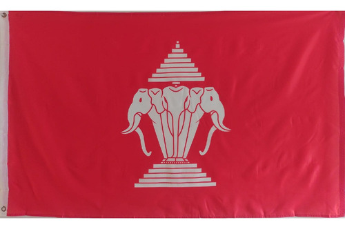 Bandera De Old Laos (tamaño 90x150cm) Doble Faz Polyester