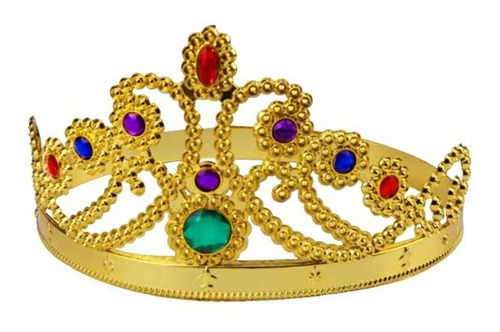 Imagen 2 de 5 de Corona Rey Principe Reina Ajustable Plástica Disfraz