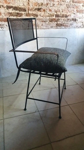 Imagen 2 de 10 de Sillon De Hierro Forja Modelo Retro Estilo 60cm + Brazos