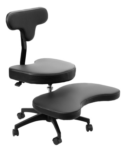 Silla Ergonómica Móvil Para Oficina Y Hogar Color Negro