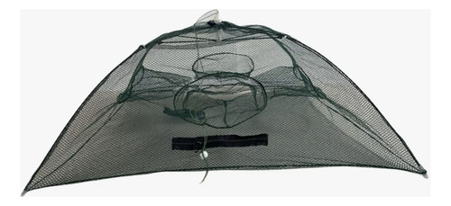 Trampa Para Carnadas - Plegable 6 Bocas Ideal Pesca Mojarra Color Verde Oscuro