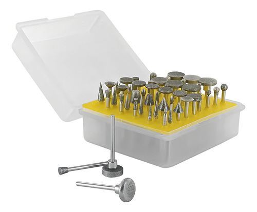 Kit 80 Pontas Diamantadas 3mm X 45mm Para Micro Retíficas