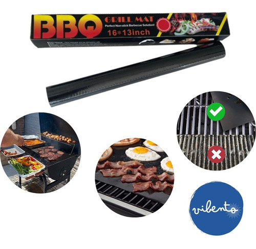 Set X2 Láminas Antiadherentes Asado Parrilla Bbq Horno 40*33