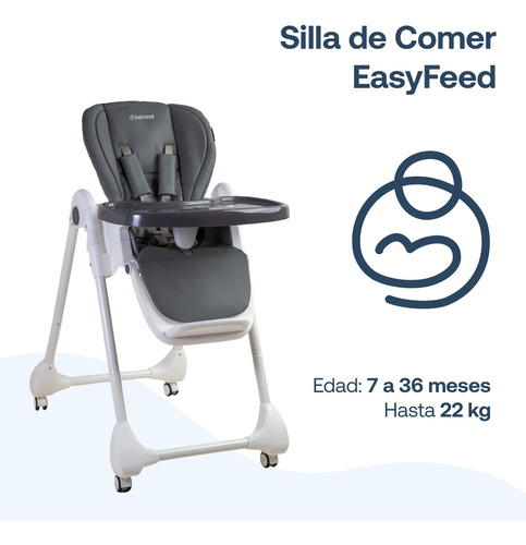 Periquera Easyfeed BBS-PER-EA Color Gris Bebesit