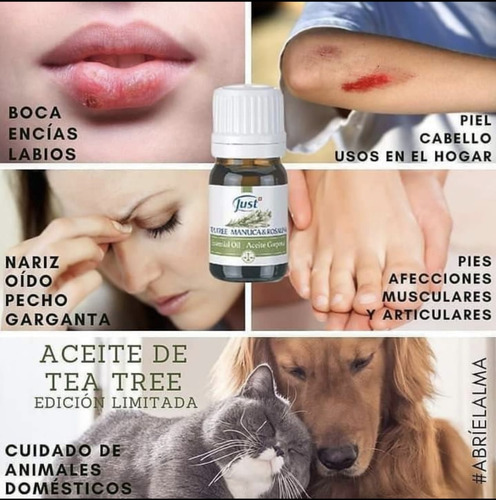 Aceite Tea Tree Manuca Cicatriza Y Regenera 10 Ml Swiss Just