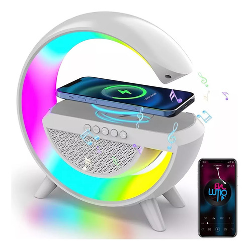 Bocina Bluetooth Con Rgb Luces Y Cargadores Inalámbricos