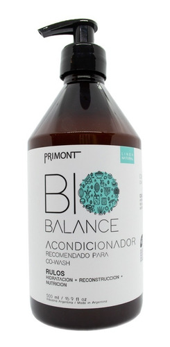 Primont Bio Balance Acondicionador Vegano Pelo Rulos 500ml