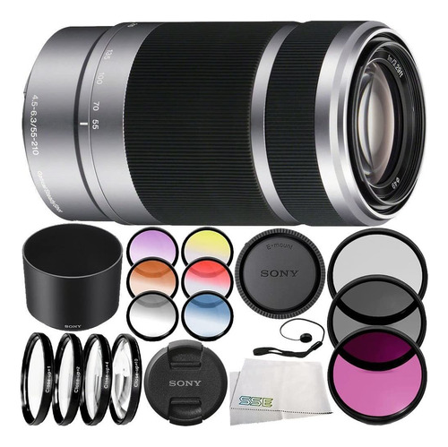 Sony E 55  210 Mm F/4.5  6.3 Oss Lens (plata) 10pc Accesorio