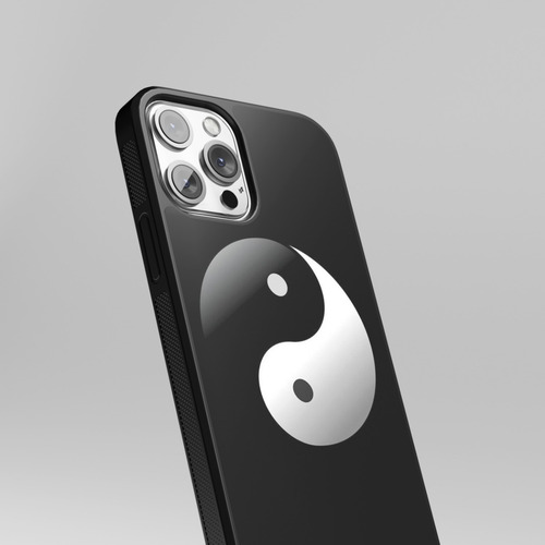 Funda Para Celular Yin Yang Blanco Y Negro Fondo Moda