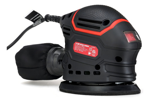 Lijadora Orbital Para Detalles De 1,5 Amperios Hyper Tough Color Negro