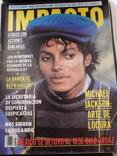 Revista Impacto Marzo De 1984 Michael Jackson 