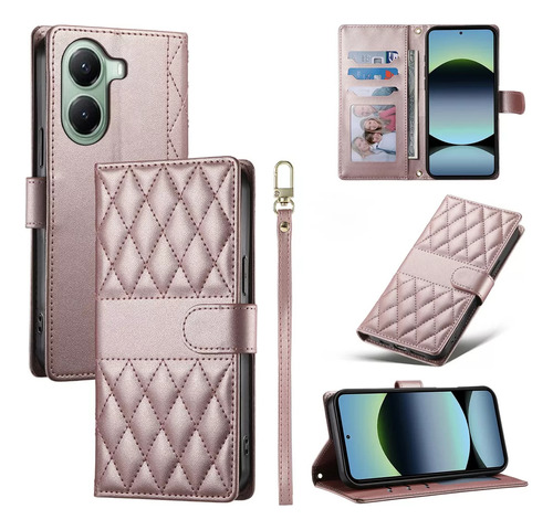 Funda Tipo Cartera De Piel Para Xiaomi Poco X7 Pro X6 X5 M6