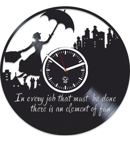 Kovides Mary Poppins  Movies, Reloj De Pared De Vinilo, Hec.