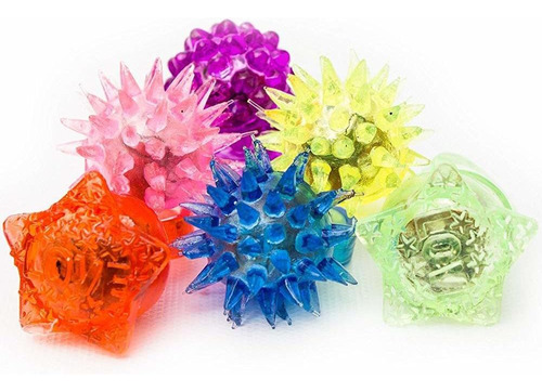 Fun Central 24 Pack - Led Light Up Jelly Rings Bulk - Flash