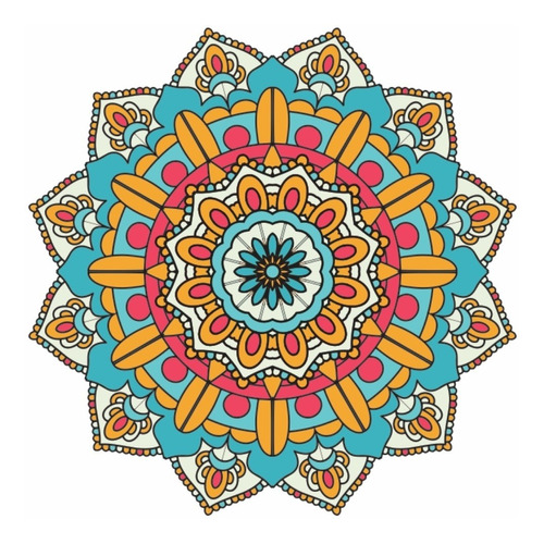 Vinilos Decorativos Pared Mandalas Mandala Color 1x1 Metro