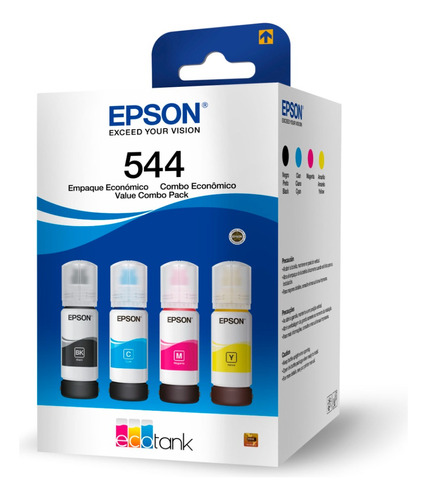 Pack 4 Tintas Epson T544 Colores L3110 L3150 | L3210 L3250