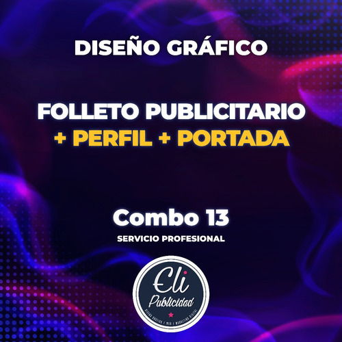 Combo 13 - Diseño Folletos + Perfil + Portada