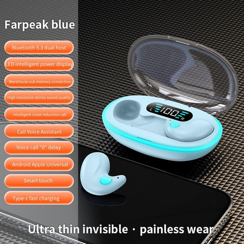 Auriculares Bt Con Auriculares De Reducción De Ruido Azul