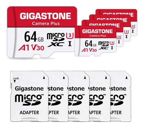 Tarjeta De Memoria Gigastone Micro Sd De 64gb (x5 Unidades)