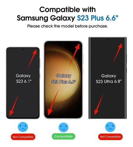 Amfilm Protector De Pantalla P/samsung Galaxy S23 Plus 2p