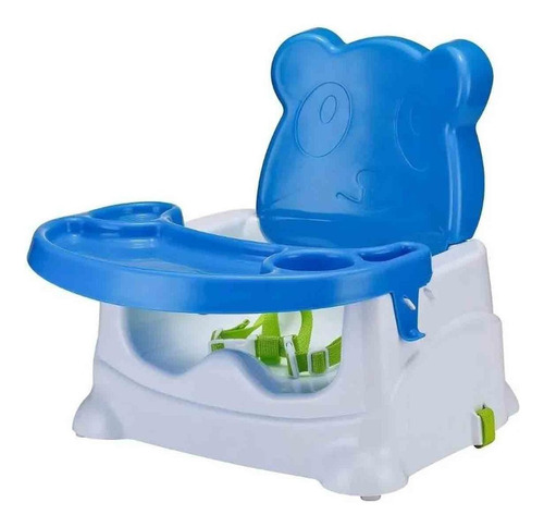 Cadeira Booster Alimentação Infantil Ursinho Baby Style Cor Azul