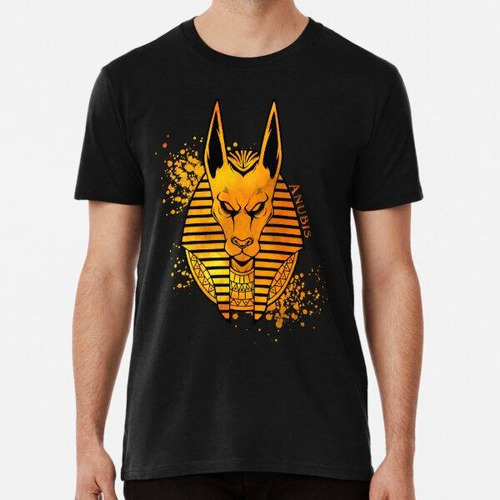 Remera Egipto - Dibujo Sombrío Del Dios Anubis Algodon Premi