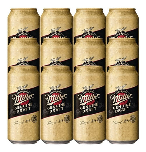 Cerveza Miller Genuine Draft Lata 473ml X12 Unidades
