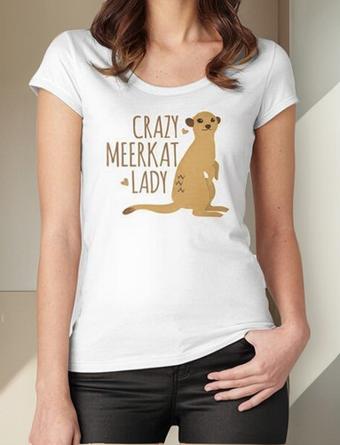 Remera Señora Suricata Loca Algodon Premium
