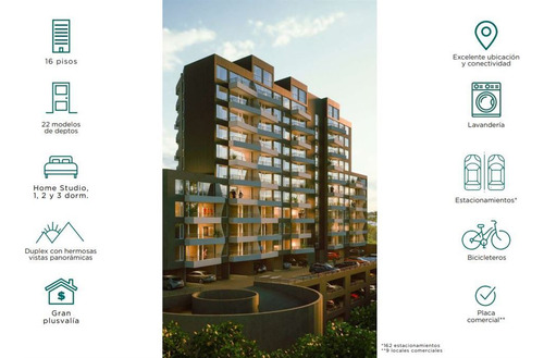 2 Dormitorios Nuevo. Centro Puerto Montt Inversión