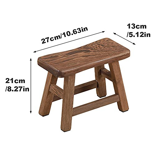 Taburete Resistente De 10.6 Pulgadas De Madera Maciza R...