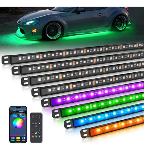 Mictuning N8 - Kit De Luz Led Rgbw De Aluminio Para Automovi