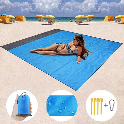 Estera Para Acampar Al Aire Libre, Manta De Playa De Bolsillo Impermeable Plegable, Colchoneta Portátil Ligera, Estera Para Picnic, Estera De Playa De Arena