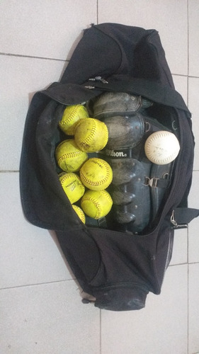Bolso De Catcher, Pelota De Softball, Chingala+peto Y Guante