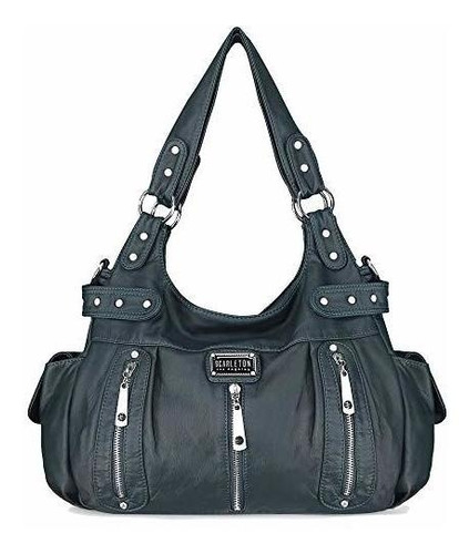 Bolso Mujer Scarleton Hobo Con Bolsillos, H1292