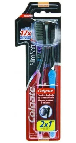 Escova Dental Colgate Slim Soft Black Leve 2 Pague 1