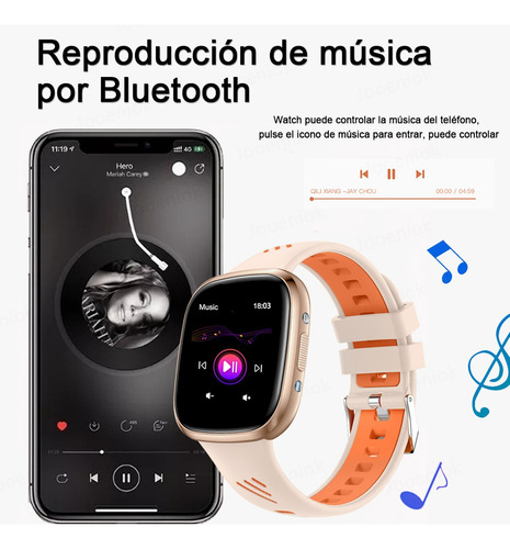 Hombre Mujer Reloj Inteligente Bluetooth Llamada Smartwatch